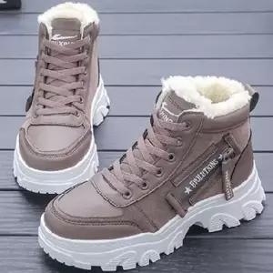 털운동화 겨울 여자 하이탑 신발 방한트러커