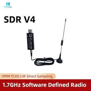 RTL-SDR 블로그 V4 | 1.7GHz 소프트웨어 정의 라디오 1PPM TCXO HF 직접 링 바이어스-티 RTL2832U R828D