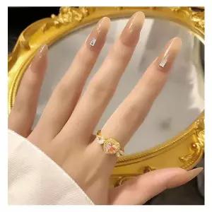 [셀러허브]반지 키치 조절 프리 큐빅 원석 하트 포인트 우정 신주 도금 구리 소품샵 소품 (S35130375)