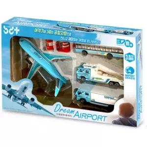 공항 트럭 버스 비행기 여객기 세트 4종 아동완구 완구 남아완구 비행작동 비행기작동