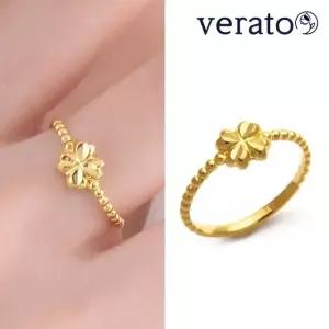 베라토 24K순금 하트 크로버 볼 반지 1.875g