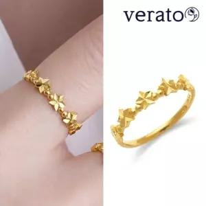 베라토 24K순금 스타 별 컷팅 볼 반지 1.875g