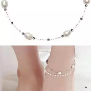 [셀러허브]써지컬 스틸 담수 진주 체인 패션 발찌 (S16332118)