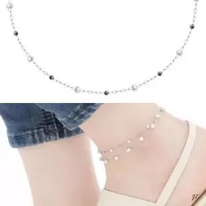 [셀러허브]써지컬 스틸 글라스 진주 볼 체인 패션 발찌 (S16332122)