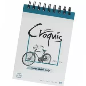크로키 스케치북 B6 105g 80매 그린 1권 미술 디자인