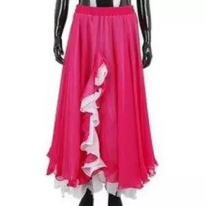 BCS1901 아동 1줄 프릴치마 어린이 유아동 공연 테마 상의 밸리댄스복 치마 레오타드 밸리스커트 여