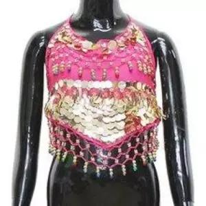 BCT2801 아동 스팽글 금술 탑 봄 테마 우아 도복 여아 밸리댄스복 드레스 벨리 이너 밸리탑 고전 시즌 여자