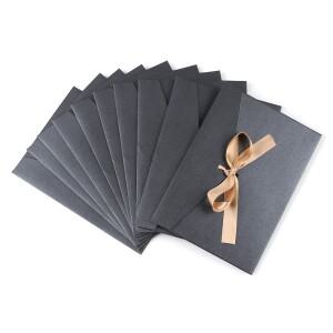 활리본이 달린 봉투, 창의적인 여러 가지 빛깔의 인사 카드 가방, 진주빛 종이 청첩장 선물, 10 개