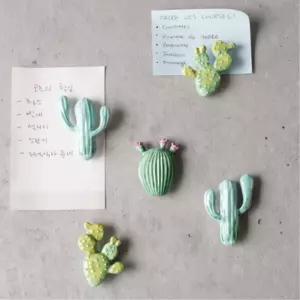 타공판 마그네틱 선인장자석세트 5p 냉장고데코용 자석보드 냉장고자석 메모자석