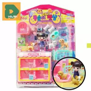 여아용 소꿉놀이 역할놀이 가게 콩순이 장난감 미니 펫샵 돌보기 강아지 동물 유치원 어린이집 고양이