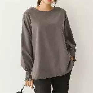 아이우먼 벨벳와이드블라우스 NBB046M009 빅사이즈 (6021001A)