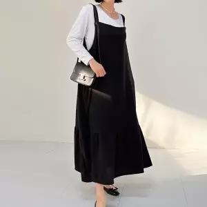 [하프클럽/] 멜빵찰랑밑셔링원피스 RAX320M603 빅사이즈