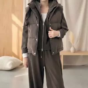 [하프클럽/]여성 FW 포근 후디 일상용 숏패딩 조끼