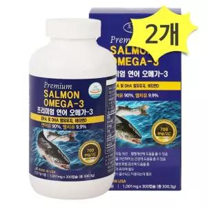 프리미엄 연어 오메가3 300캡슐 5개월분 X 2개 EPA 및 DHA 함유유지 비타민D