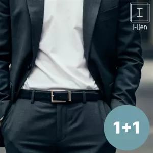 [아일렌] 1+1 특가 남성 소가죽 자동버클 벨트 4종