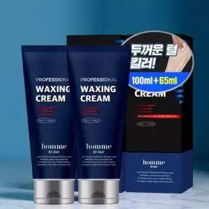 수염 제모 크림 다리털 얼굴 셀프 왁싱 남자 인중 순한 슈가링 크림 165ml 1+1