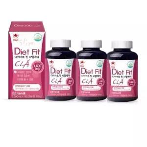 다이어트 핏 CLA 1000mg x 180캡슐 2+1 총 540캡슐 체지방감소 균형잡힌날씬한몸매