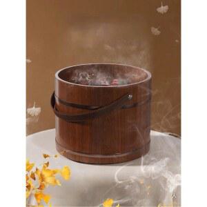 통나무 족욕통 보온 커버 휴대용 발 담그는 대야 겨울 족욕용