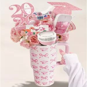 오리엔탈 체리 졸업 선물 - 40온스 텀블러 부케 키트 2026년생 여자들을 위한 디어 6학년 중학교 재미있게