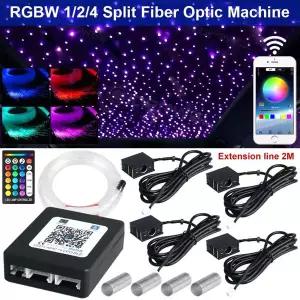 호환  RGBW 124 분할 머신 자동차 루프 스타 라이트 앱 제어 광섬유 스타 천장 조명 별이 빛나는 하늘 천장
