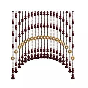 복숭아 커튼 풍수 도어 장식 나무 구슬 조롱박