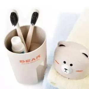 곰돌이 휴대용 칫솔통 어린이집 케이스 양치컵 세트_24597829
