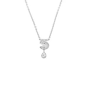 [엘러브]  이터널 NO.5 네크리스 18K 화이트골드 다이아몬드 6ET0513