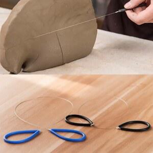 클레이 도자기 DIY 수제 진흙 절단 도구 라인 세라믹 철사 드로잉