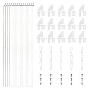 메카닉시 15세트 DIY RC 카, Z 1.2x500mm 보트, 비행기, 모델 및 컨트롤 교체용 부품 나일론 푸시로드 헬리콥터