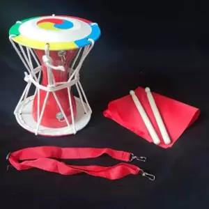 미니 장구 소형 스틱 손수건 멜빵 전통 1. 민속놀이 악기 드럼 장기자랑 20x25 장구