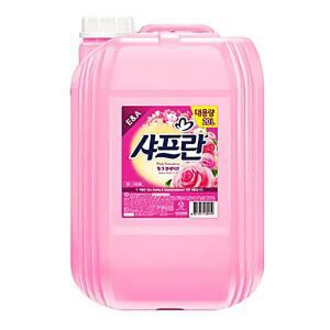 샤프란 핑크 센세이션 말통 로즈향 20L 빨래 세제 소 호텔용 모텔용 대용량 섬유유연제 세탁 AWFFS4ZT