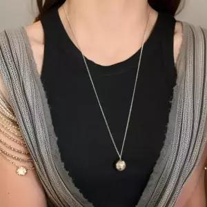 [아트박스]/다잇템 여성 롱 두꺼운 메탈볼 목걸이