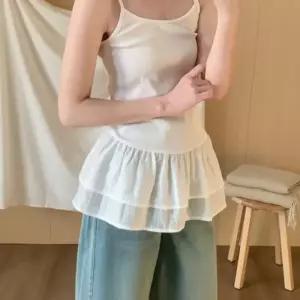 여성 봄여름 시원한 프릴 레이어드 이너 나시