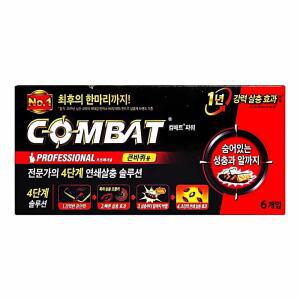 [2개구성] 큰용 패치형 약 잡기 컴배트 6개입 프로페셔널 바퀴 파워 벌레 1년 트랩 HWAD531F