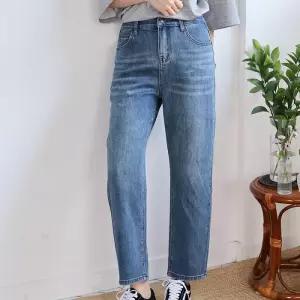 여자 봄팬츠 워싱 뒷밴딩 배기진 데일리 청바지