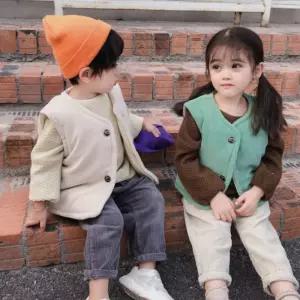 KC 유아 아동 코듀로이 후리스 조끼 어린이 키즈 골덴 단체 베스트