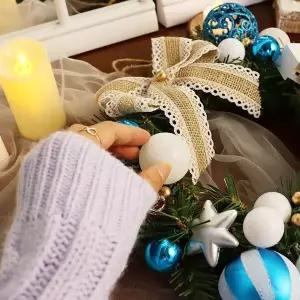 크리스마스 블루하우스 리스 DIY 패키지 (5개 묶음) 시즌소품