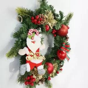 크리스마스 헬로산타 골드포인세티아 리스 DIY 패키지 (5개 묶음)