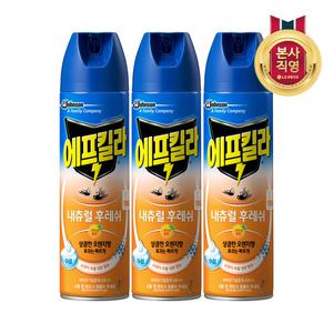 에프킬라 에어로졸 모기약(살충제) 내추럴후레쉬(오렌지향) 500ml 3개