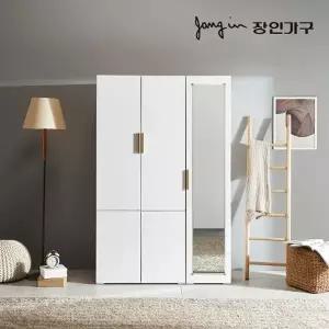 [장인가구]세이스 4도어 전신거울 1200 이불 옷장