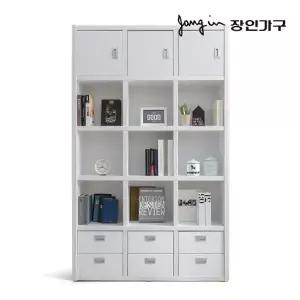 [장인가구]마카롱 1200 5단 15칸 콤비 책장