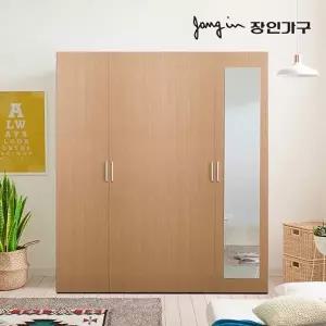 [장인가구]봉쥬르 1600 전신경 싱글옷장세트