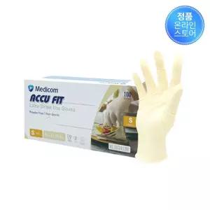 메디컴 라텍스장갑 아이보리 / S(소) 100매 / 아큐핏(101412) / 5.5G 0645407