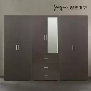 [장인가구]블리스 2400 옷장세트 (800 3단서랍 거울 행거형+800행거 이불형+800 ...