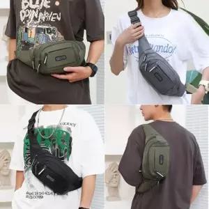 [개미물류] 대용량포켓힙색 여행 러닝 스포츠 캐주얼 힙쌕 멀티포켓 복대 바디백 크로스 허리 슬링백 가방