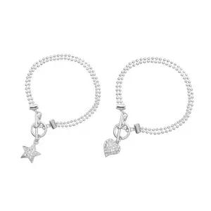 [블루마켓]CRICRI 별 스타 스와로브스키 크리스탈 제작 팔찌 기념일선물 주얼리 연인선물 여자친구선물