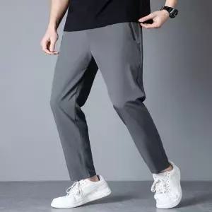 [라일리의류] Rly 슬랙스 정장바지 남자 고무줄 일자 편한 스판끼있 (45045988A)