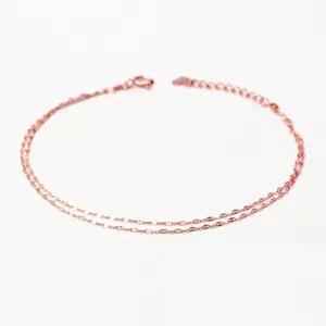 정품 14K GOLD 로즈골드 잠자리2 더블 체인 두줄 팔찌