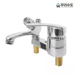 우리수도 LC 겸용 투홀 4인치 세면기 세면대 샤워겸용 욕실 화장실 수도꼭지 샤워기 수전