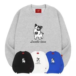 엘라모 3M 러버블도그 맨투맨 남녀공용 빅사이즈 S~4XL